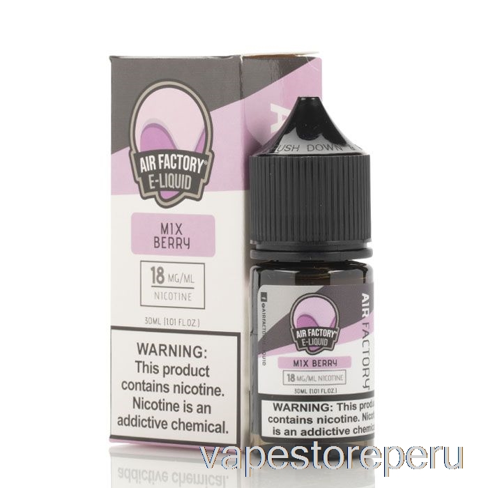 Vape Sin Nicotina Peru Mix Berry - Eliquidos Air Factory Salts - 30ml 18mg